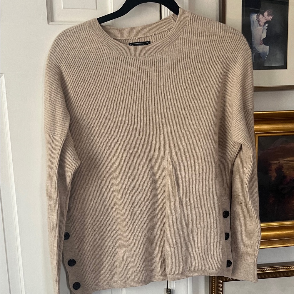 3/$12 Bundle and Save-Abercrombie & Fitch Tan Sweater with Button Accents